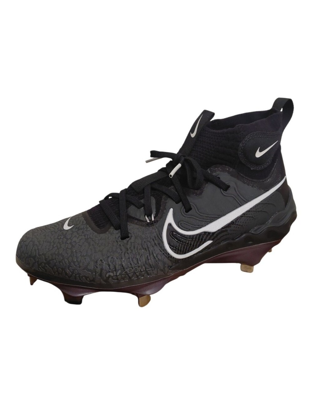 Nike Alpha Huarache NXT Men's Black Dark Smoke Grey Metal Baseball Cleats